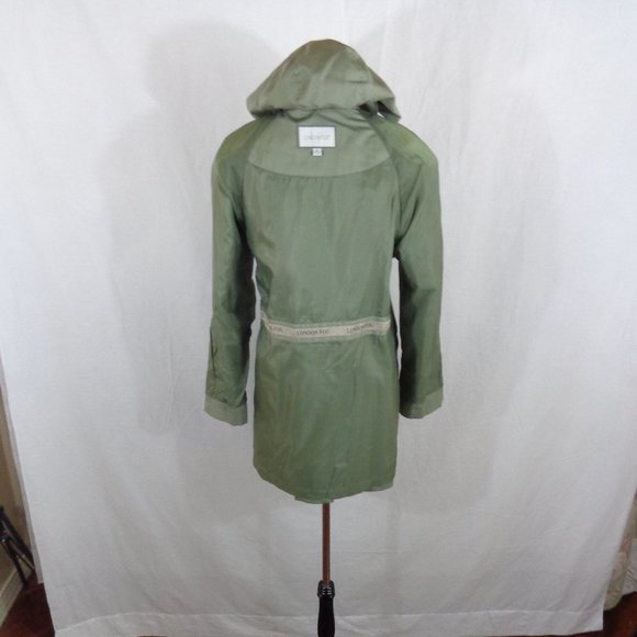 GREEN HOODED LONDONG FOG COAT JACKET MP - Picture 4 of 6